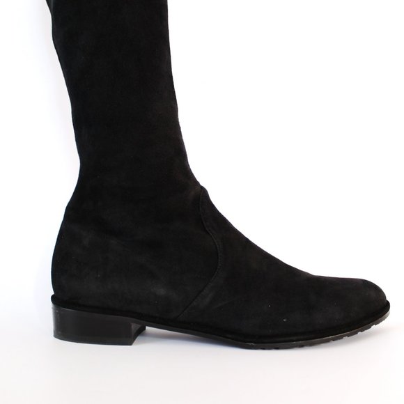 NEW Stuart Weitzman LowLand Suede OTK Black Boots - Iconic Fall/Winter Staple - Picture 13 of 16